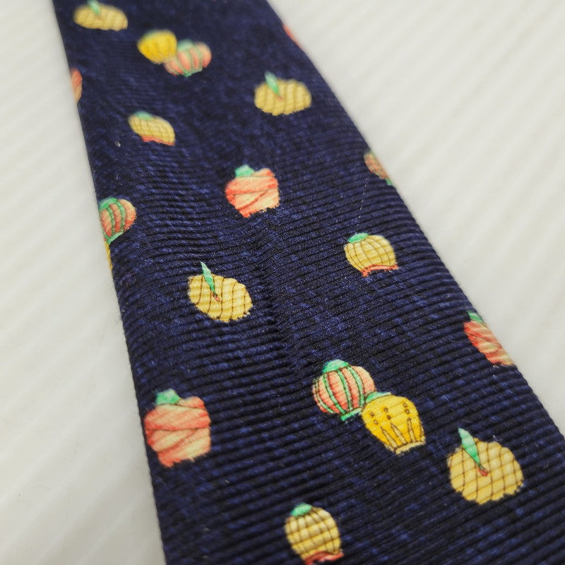 【中古品】【メンズ】 BVLGARI ブルガリ TURBAN SILK TIE ターバン シルク ネクタイ イタリア製 183-250324-as-15-izu カラー：ネイビー 万代Net店