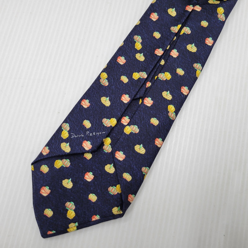 【中古品】【メンズ】 BVLGARI ブルガリ TURBAN SILK TIE ターバン シルク ネクタイ イタリア製 183-250324-as-15-izu カラー：ネイビー 万代Net店