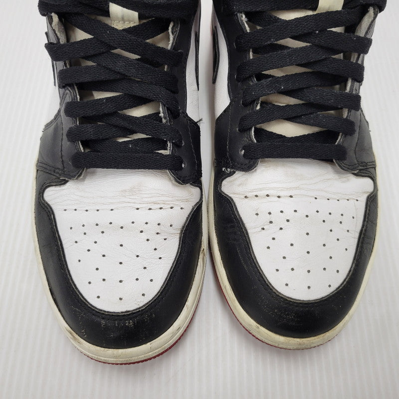 【中古品】【メンズ】 NIKE ナイキ 555088-184 AIR JORDAN 1 RETRO HIGH OG エアジョーダン1 レトロ ハイ オリジナル BLACK TOE ブラック トゥ スニーカー シューズ 靴 160-250325-mm-11-izu サイズ：28.0cm カラー：ブラック/レッド/ホワイト 万代Net店