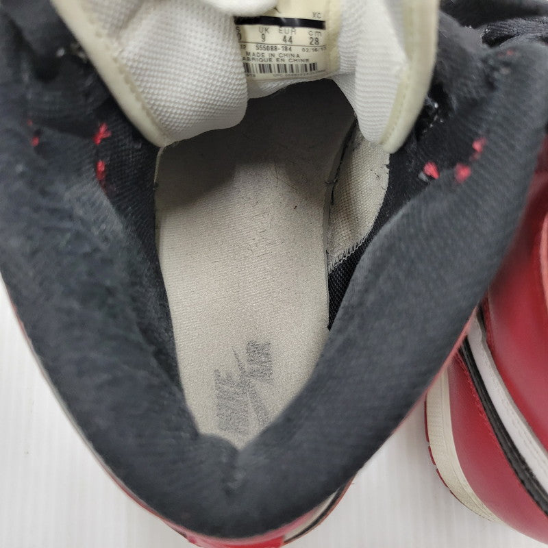 【中古品】【メンズ】 NIKE ナイキ 555088-184 AIR JORDAN 1 RETRO HIGH OG エアジョーダン1 レトロ ハイ オリジナル BLACK TOE ブラック トゥ スニーカー シューズ 靴 160-250325-mm-11-izu サイズ：28.0cm カラー：ブラック/レッド/ホワイト 万代Net店