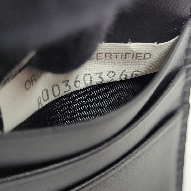 【中古品】【メンズ/レディース】 BOTTEGAVENETA ボッテガヴェネタ INTRECCIATO SLIM FLAP CARD CASE イントレチャート スリム フラップカードケース 181-250404-as-05-izu カラー：ブラック 万代Net店