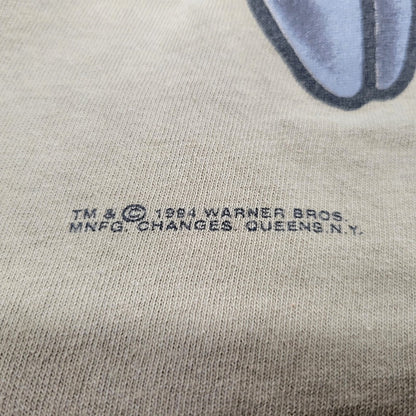 【中古品】【メンズ】 CHANGES チェンジーズ LOONEY TUNES c1994 TASMANIAN DEVIL DOUBLE SIDED PRINT PARODY SS TEE ルーニーテューンズ タズマニアンデビル 半袖Tシャツ USA製 両シングル 146-250426-as-29-izu サイズ：XL カラー：ベージュ系 万代Net店