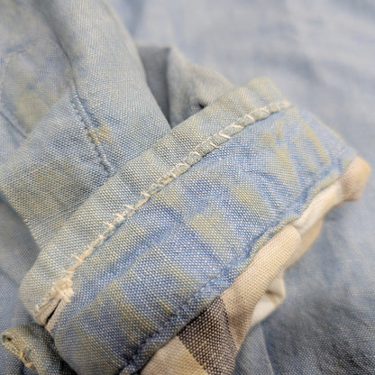 【現状渡し品】【メンズ】 USED CHAMBRAY WORK JACKET シャンブレー ワークジャケット 146-250807-as-25-izu サイズ：F カラー：ブルー 万代Net店