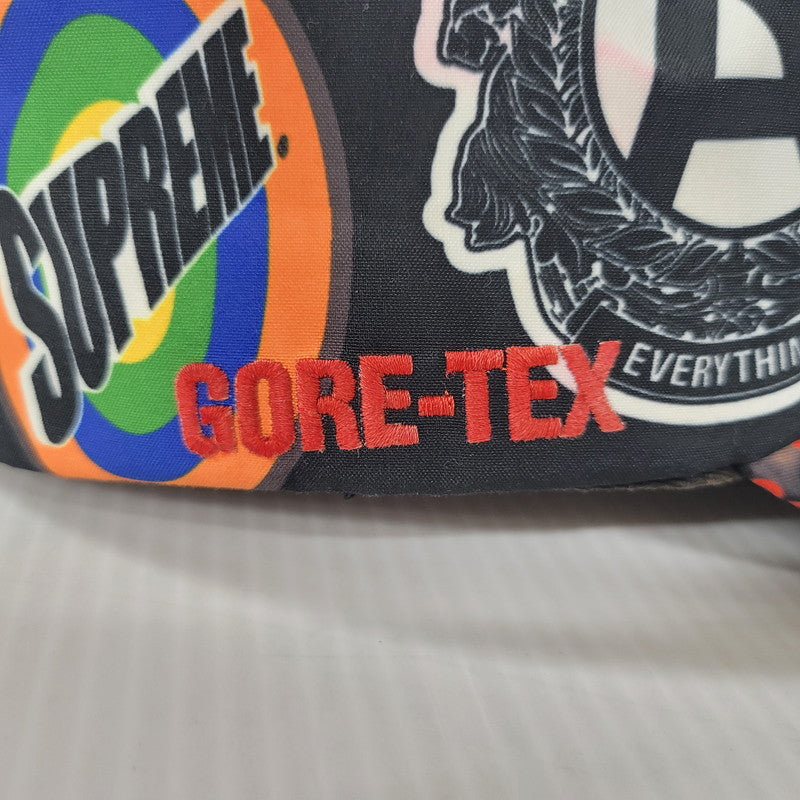 【中古品】【メンズ/レディース】 Supreme シュプリーム GORE-TEX LONG BILL CAMP CAP BLACK STICKERS ゴアテックス キャンプ キャップ 帽子 185-250811-as-03-izu サイズ：M/L カラー：ブラック系 万代Net店