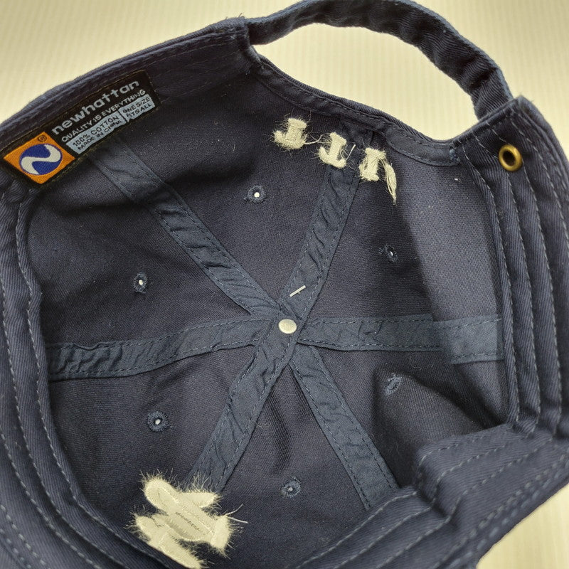 【中古品】【メンズ/レディース】 NEWHATTAN ニューハッタン 宇ち多゛ うちだ BB CAP ベースボール キャップ ロゴ 刺繍 帽子 服飾雑貨 185-250820-ay-08-izu サイズ：ONE SIZE カラー：ネイビー 万代Net店