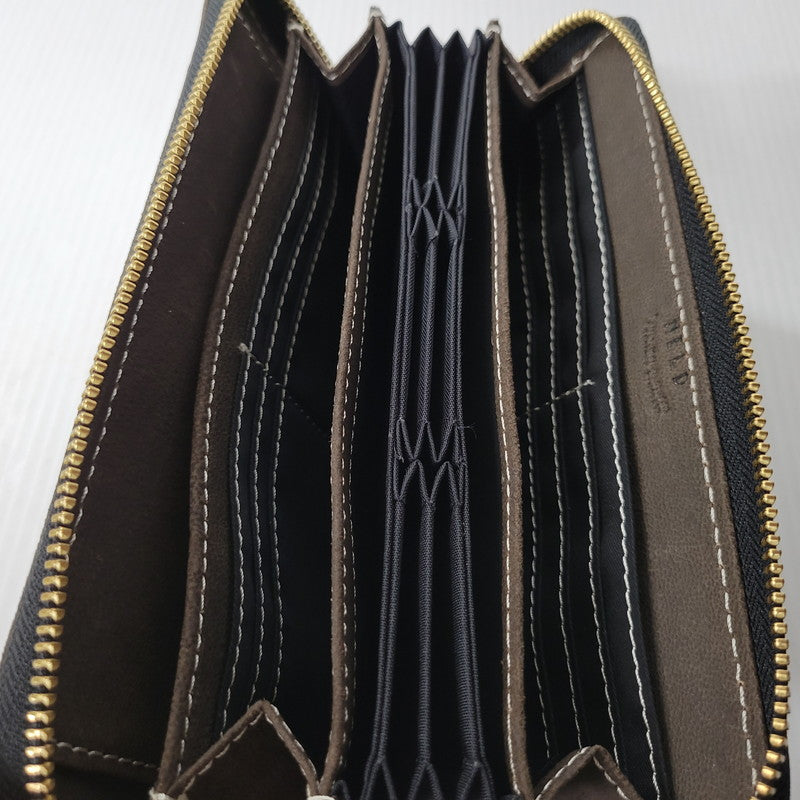 【中古品】【メンズ/レディース】 NELD ネルド CAMEL LEATHER ROUND ZIPPER LONG WALLET AN280 キャメルレザー ラウンドジッパー ロングウォレット 長財布 200-250828-as-06-izu カラー：ブラウン 万代Net店