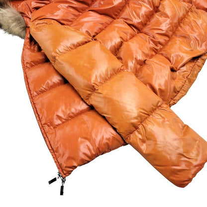 【現状渡し品】【レディース】 DUVETICA デュベティカ 314-02-1059 国内正規 FUR HOODED DOWN JACKET ファーフーデッドダウンジャケット アウター 長袖 169-250317-ma-06-izu サイズ：40 カラー：オレンジ 万代Net店