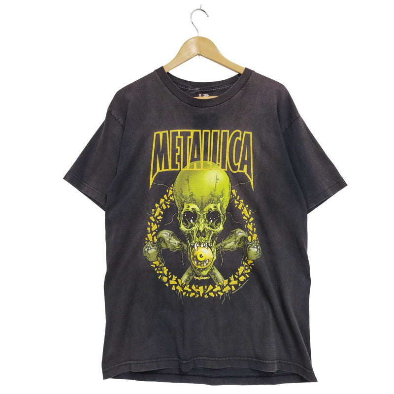 【現状渡し品】【メンズ】 METALLICA メタリカ GIANT c2001 00S PUSHEAD NO LEAF CLOVER TEE 00年代 プッシュド ノーリーフクローバーT トップス 半袖 146-241211-ma-08-izu サイズ：L カラー：黒 万代Net店
