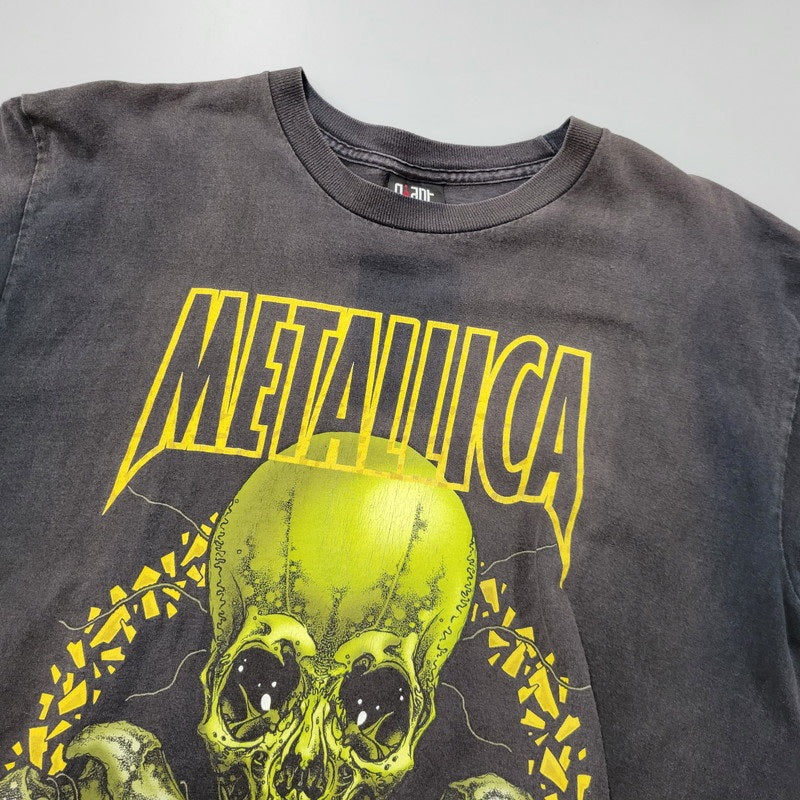 【現状渡し品】【メンズ】 METALLICA メタリカ GIANT c2001 00S PUSHEAD NO LEAF CLOVER TEE 00年代 プッシュド ノーリーフクローバーT トップス 半袖 146-241211-ma-08-izu サイズ：L カラー：黒 万代Net店