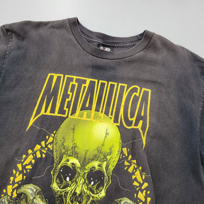 【現状渡し品】【メンズ】 METALLICA メタリカ GIANT c2001 00S PUSHEAD NO LEAF CLOVER TEE 00年代 プッシュド ノーリーフクローバーT トップス 半袖 146-241211-ma-08-izu サイズ：L カラー：黒 万代Net店
