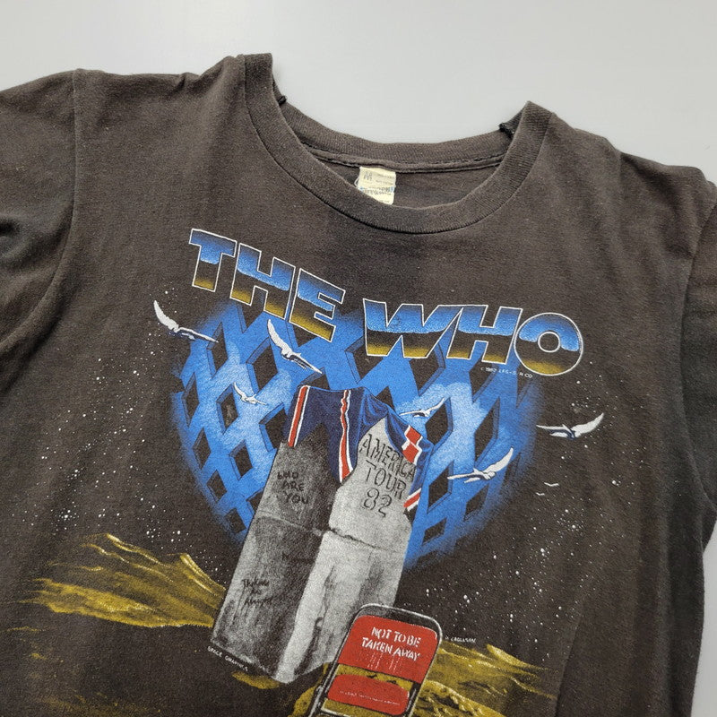 【現状渡し品】【メンズ】 USED CREEN STARS スクリーンスターズ THE WHO c1982 80S AMERICA TOUR TEE ツアー Tシャツ 半袖 トップス 146-250211-as-17-izu サイズ：M カラー：ブラック 万代Net店