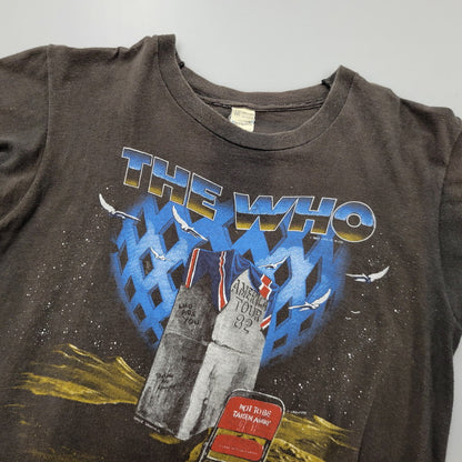 【現状渡し品】【メンズ】 USED CREEN STARS スクリーンスターズ THE WHO c1982 80S AMERICA TOUR TEE ツアー Tシャツ 半袖 トップス 146-250211-as-17-izu サイズ：M カラー：ブラック 万代Net店