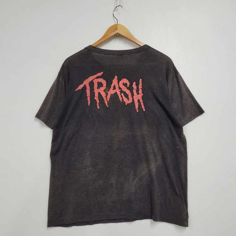 【現状渡し品】【メンズ】 INCREDIBLE c1989 80S ALICE COOPER TRASH BAND TEE T-SHIRT アリス クーパー トラッシュ Tシャツ カナダ製 半袖 トップス 146-241229-as-10-izu サイズ：L カラー：ブラック系 万代Net店