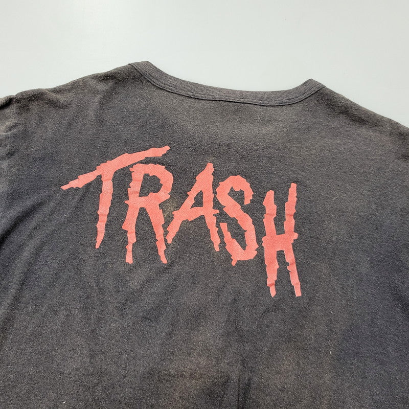 【現状渡し品】【メンズ】 INCREDIBLE c1989 80S ALICE COOPER TRASH BAND TEE T-SHIRT アリス クーパー トラッシュ Tシャツ カナダ製 半袖 トップス 146-241229-as-10-izu サイズ：L カラー：ブラック系 万代Net店