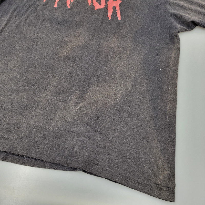 【現状渡し品】【メンズ】 INCREDIBLE c1989 80S ALICE COOPER TRASH BAND TEE T-SHIRT アリス クーパー トラッシュ Tシャツ カナダ製 半袖 トップス 146-241229-as-10-izu サイズ：L カラー：ブラック系 万代Net店