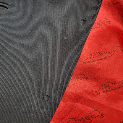 【現状渡し品】【メンズ】 ED HARDY エドハーディ DOCKING HOODIE TAILORED JACKET ドッキング フーディー テーラードジャケット アウター 146-251002-as-07-izu サイズ：S カラー：ブラック系 万代Net店