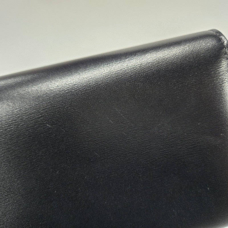 【中古美品】【メンズ/レディース】 CELINE セリーヌ ラージウォレット トリオンフ シャイニーカーフスキン 長財布 サイフ 181-251004-ay-05-izu カラー：ブラック 万代Net店