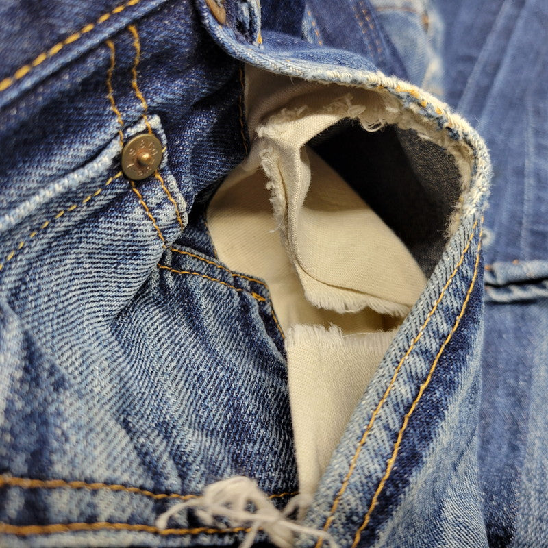 【現状渡し品】【メンズ】 Levi's リーバイス BIG-E 501XX DENIM PANTS 501-0003 デニムパンツ 刻印555 均等V 米国製 ジーンズ ボトムス 157-251016-as-13-izu サイズ：34×36 カラー：インディゴ 万代Net店