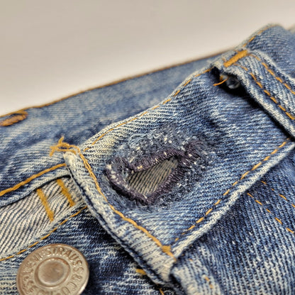 【中古品】【メンズ】 BIG-E DENIM PANTS デニムパンツ 刻印6 不均等V バックポケット裏シングル 並行ステッチ イエローステッチ 通常R 黒カン 赤耳 ジーンズ ボトムス 157-251021-as-13-izu カラー：インディゴ 万代Net店