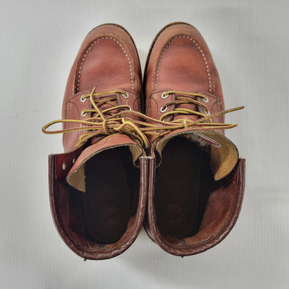 【中古品】【メンズ】 RED WING レッドウィング HERITAGE 6INCH MOC TOE IRISH SETTER 9106 ヘリテージ 6インチ モックトゥ アイリッシュセッター 刺繍羽タグ USA製 ブーツ シューズ 靴 164-251103-as-08-izu サイズ：27cm カラー：ブラウン 万代Net店