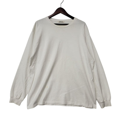 【中古品】【メンズ】 AURALEE オーラリー LUSTER PLAITING L/S TEE A00SP01GT ラスター プレーティング ロングスリーブ Tシャツ 長袖 トップス 140-251112-as-22-izu サイズ：4 カラー：ホワイト 万代Net店