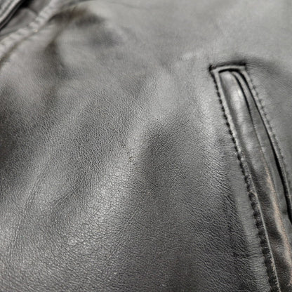 【現状渡し品】【メンズ】 schott ショット SINGLE RIDERS JACKET 641Q シングルライダースジャケット IDEALジッパー アウター 145-251118-as-11-izu サイズ：42 カラー：ブラック 万代Net店