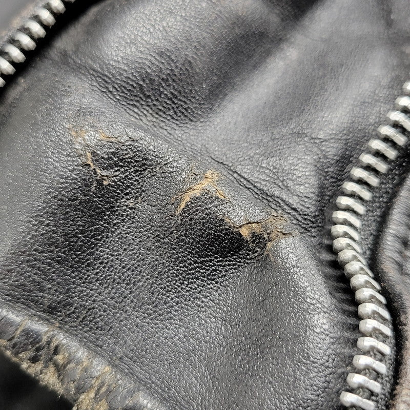 【現状渡し品】【メンズ】 schott ショット SINGLE RIDERS JACKET 641Q シングルライダースジャケット IDEALジッパー アウター 145-251118-as-11-izu サイズ：42 カラー：ブラック 万代Net店