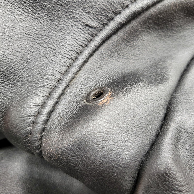 【現状渡し品】【メンズ】 schott ショット SINGLE RIDERS JACKET 641Q シングルライダースジャケット IDEALジッパー アウター 145-251118-as-11-izu サイズ：42 カラー：ブラック 万代Net店