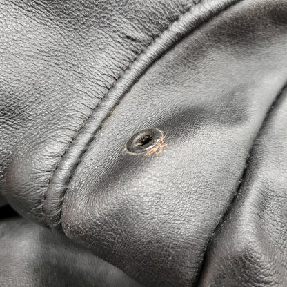 【現状渡し品】【メンズ】 schott ショット SINGLE RIDERS JACKET 641Q シングルライダースジャケット IDEALジッパー アウター 145-251118-as-11-izu サイズ：42 カラー：ブラック 万代Net店