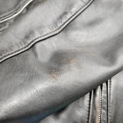 【現状渡し品】【メンズ】 schott ショット SINGLE RIDERS JACKET 641Q シングルライダースジャケット IDEALジッパー アウター 145-251118-as-11-izu サイズ：42 カラー：ブラック 万代Net店