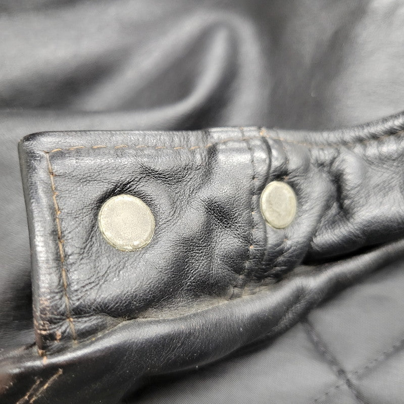 【現状渡し品】【メンズ】 schott ショット SINGLE RIDERS JACKET 641Q シングルライダースジャケット IDEALジッパー アウター 145-251118-as-11-izu サイズ：42 カラー：ブラック 万代Net店