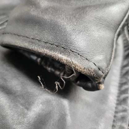 【現状渡し品】【メンズ】 schott ショット SINGLE RIDERS JACKET 641Q シングルライダースジャケット IDEALジッパー アウター 145-251118-as-11-izu サイズ：42 カラー：ブラック 万代Net店