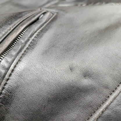 【現状渡し品】【メンズ】 schott ショット SINGLE RIDERS JACKET 641Q シングルライダースジャケット IDEALジッパー アウター 145-251118-as-11-izu サイズ：42 カラー：ブラック 万代Net店