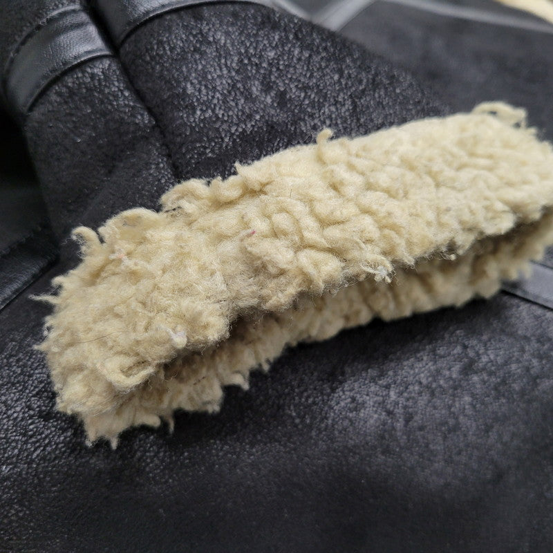 【中古品】【メンズ】 ALPHA INDUSTRIES アルファインダストリーズ FAKE MOUTON FLIGHT JACKET TA1548-075 フェイクムートン フライトジャケット アウター 145-251118-as-10-izu サイズ：L カラー：ブラック 万代Net店