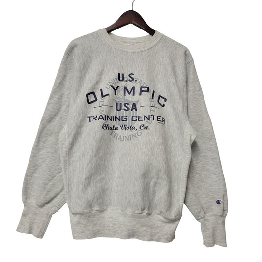 【中古品】【メンズ】 Champion チャンピオン U.S.OLYMPIC TRAINING CENTER REVERSE WEAVE SWEAT SHIRT リバースウィーブ スウェットシャツ メキシコ製 刺繍タグ トレーナー 長袖 トップス 146-251122-as-37-izu サイズ：L カラー：グレー 万代Net店