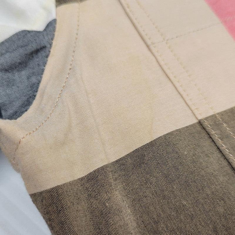 【中古品】【メンズ】 LOGO RUBBER PRINT PATCHWORK L/S SHIRT THTHAGAR129SAM ロゴ ラバー プリント パッチワーク ロングスリーブ シャツ ノバチェック 長袖 トップス 141-251223-as-10-izu サイズ：M カラー：マルチカラー 万代Net店