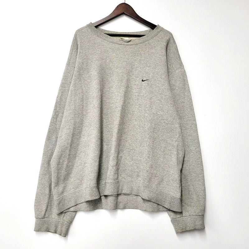 【中古品】【メンズ】 ONE POINT LOGO SWEATSHIRT ワンポイント ロゴ スウェットシャツ トレーナー 長袖 トップス 146-251227-as-14-izu サイズ：XL カラー：グレー 万代Net店