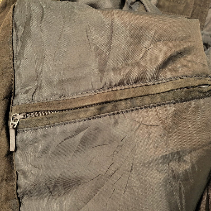 【中古品】【メンズ】 SUEDE BLOUSON JACKET スエード ブルゾン ジャケット アウター 長袖 146-260202-kh-04-izu サイズ：58 カラー：ブラウン 万代Net店