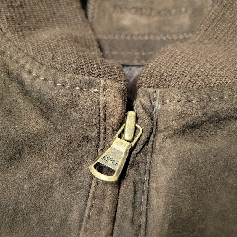 【中古品】【メンズ】 SUEDE BLOUSON JACKET スエード ブルゾン ジャケット アウター 長袖 146-260202-kh-04-izu サイズ：58 カラー：ブラウン 万代Net店