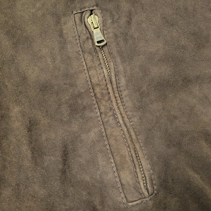 【中古品】【メンズ】 SUEDE BLOUSON JACKET スエード ブルゾン ジャケット アウター 長袖 146-260202-kh-04-izu サイズ：58 カラー：ブラウン 万代Net店