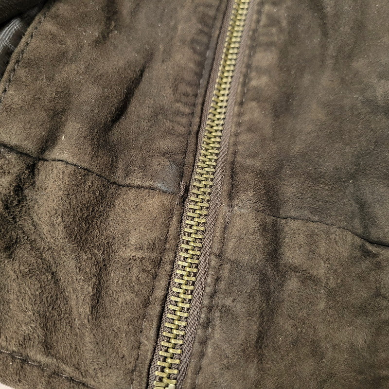 【中古品】【メンズ】 SUEDE BLOUSON JACKET スエード ブルゾン ジャケット アウター 長袖 146-260202-kh-04-izu サイズ：58 カラー：ブラウン 万代Net店