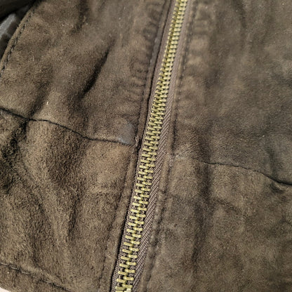 【中古品】【メンズ】 SUEDE BLOUSON JACKET スエード ブルゾン ジャケット アウター 長袖 146-260202-kh-04-izu サイズ：58 カラー：ブラウン 万代Net店