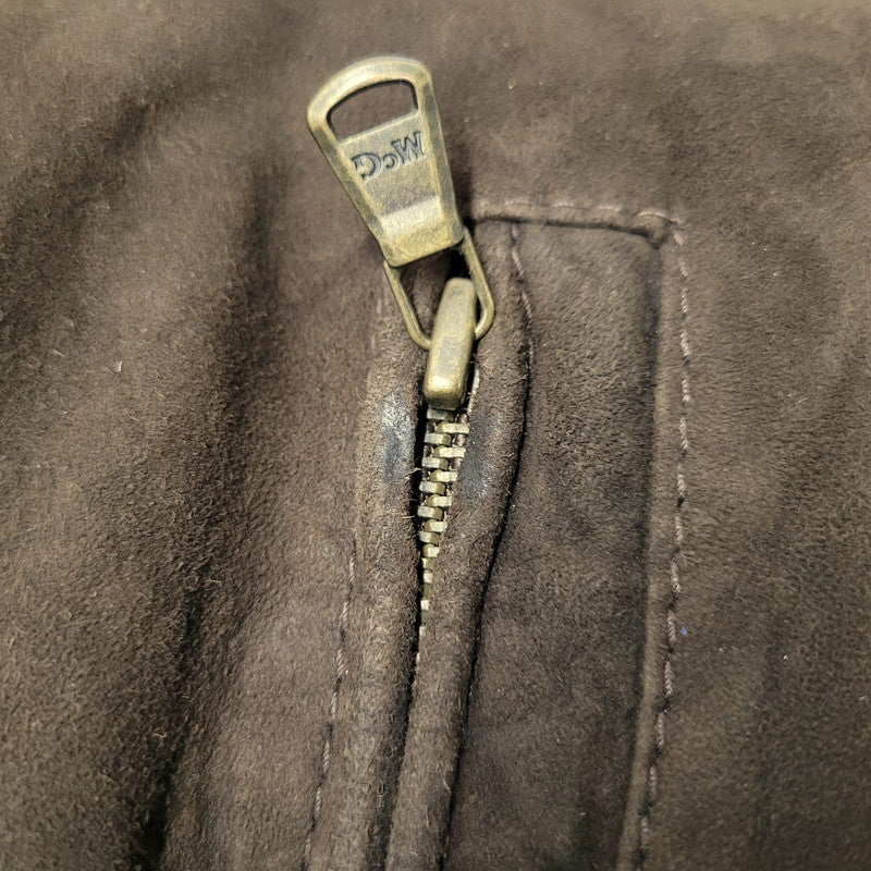 【中古品】【メンズ】 SUEDE BLOUSON JACKET スエード ブルゾン ジャケット アウター 長袖 146-260202-kh-04-izu サイズ：58 カラー：ブラウン 万代Net店