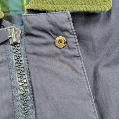 【現状渡し品】【メンズ】 CORDUROY COLLAR DOWN JACKET コーデュロイ カラー ダウン ジャケット アウター 146-260223-kh-03-izu サイズ：M カラー：ネイビー×グリーン 万代Net店
