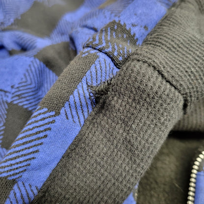 【中古品】【メンズ】 BOA LINER CHECK HOODED JACKET ボアライナー チェック フーデッドジャケット アウター 148-260228-as-09-izu サイズ：M カラー：ブルー×ブラック 万代Net店