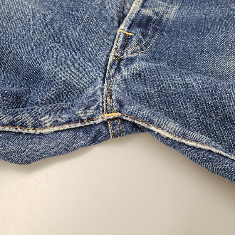 【現状渡し品】【メンズ】 刻印8 赤耳 不均等V 足長R 並行ステッチ ポケット裏シングル 裾チェーン BIG-E 前期 501 DENIM PANTS ビッグE デニム パンツ ボトムス 157-260308-kh-06-izu カラー：インディゴ 万代Net店