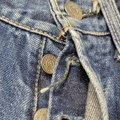 【現状渡し品】【メンズ】 刻印8 赤耳 不均等V 足長R 並行ステッチ ポケット裏シングル 裾チェーン BIG-E 前期 501 DENIM PANTS ビッグE デニム パンツ ボトムス 157-260308-kh-06-izu カラー：インディゴ 万代Net店