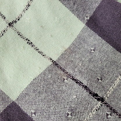 【中古品】【メンズ】 VINTAGE OPEN COLLAR CHECK LS SHIRT オープン カラー チェック ロングスリーブ シャツ トップス 長袖 146-260309-kh-08-izu カラー：ライトグリーン×ブラック 万代Net店