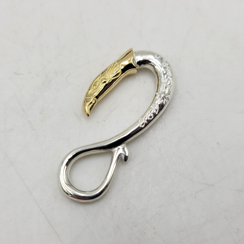 【中古品】【メンズ/レディース】 GOD SUNS ゴッドサンズ SV950 K18YG 頭金イーグルフックLL (プレーン) アクセサリー 192-260408-kh-04-izu カラー：シルバー×ゴールド 万代Net店