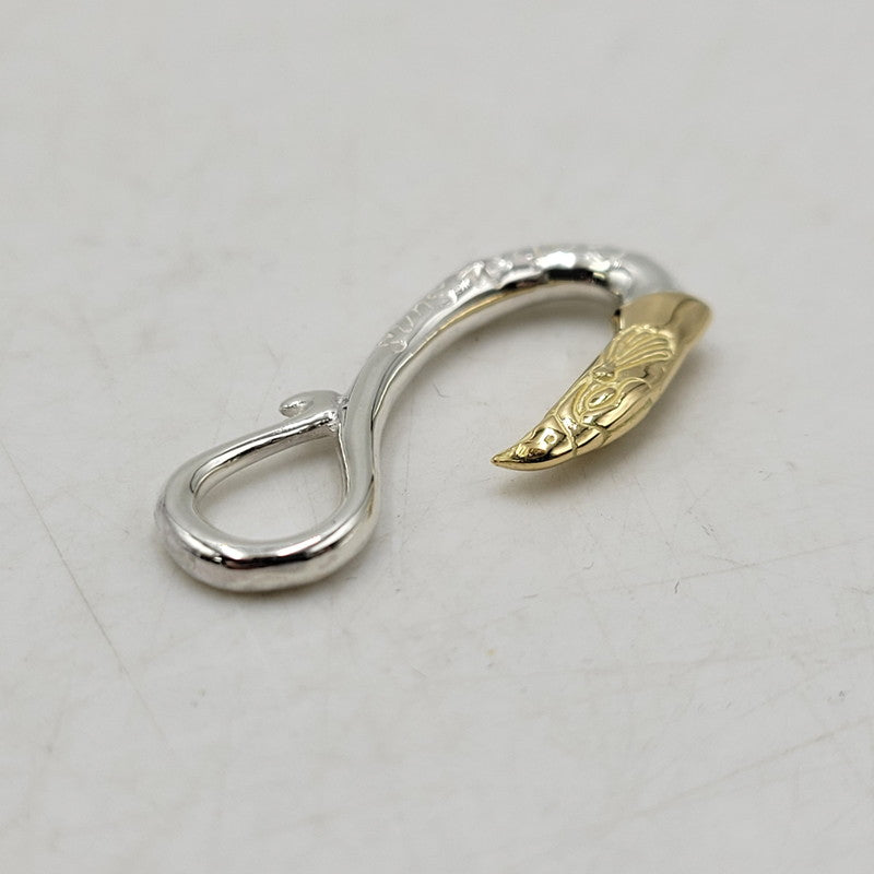 【中古品】【メンズ/レディース】 GOD SUNS ゴッドサンズ SV950 K18YG 頭金イーグルフックLL (プレーン) アクセサリー 192-260408-kh-04-izu カラー：シルバー×ゴールド 万代Net店